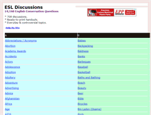 Tablet Screenshot of esldiscussions.com